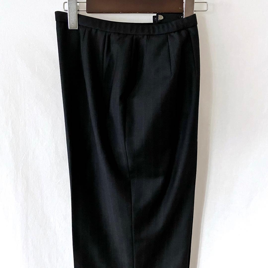 美品 Leilian ウール100% パンツスーツ 13 日本製 ゼニア別注生地