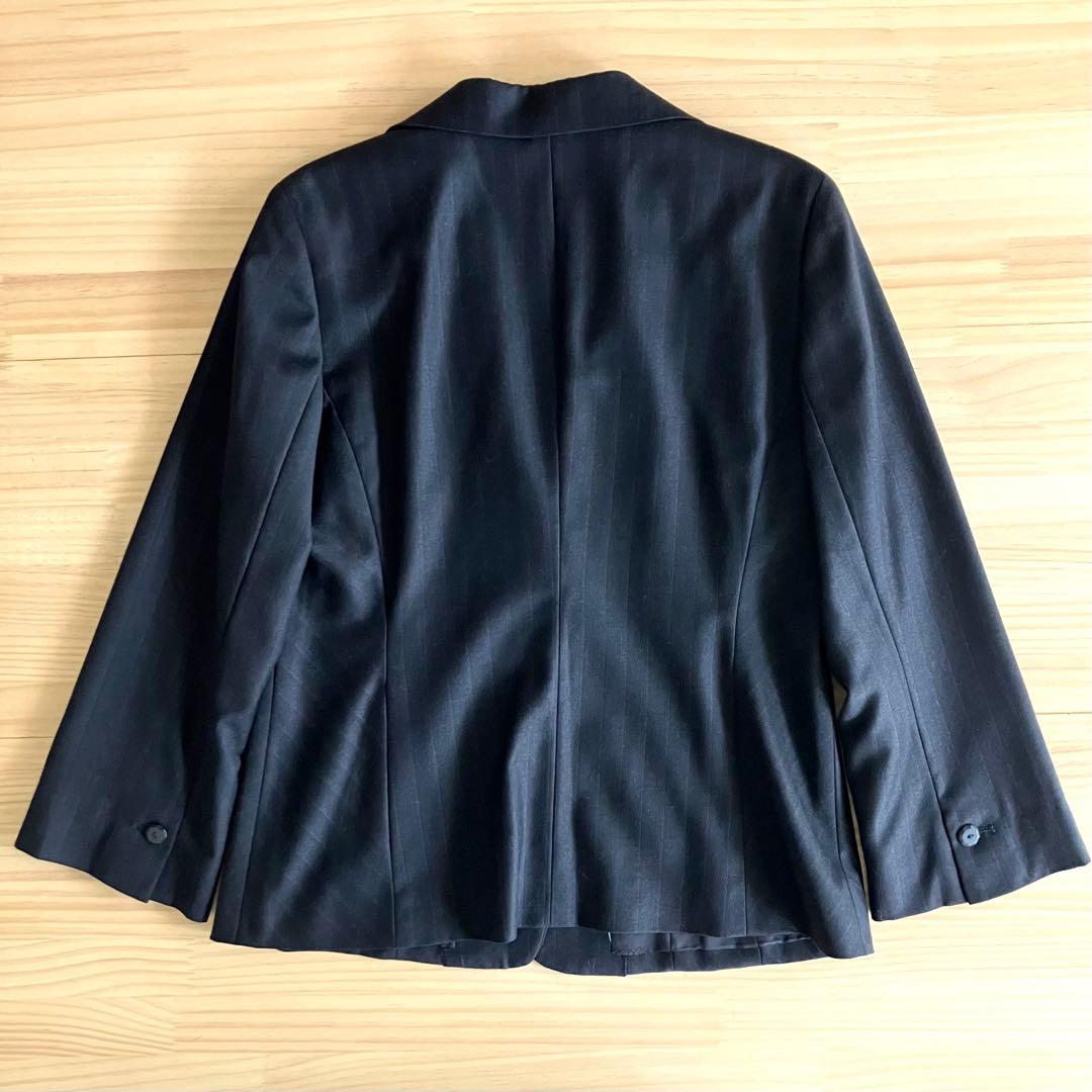 美品 Leilian ウール100% パンツスーツ 13 日本製 ゼニア別注生地