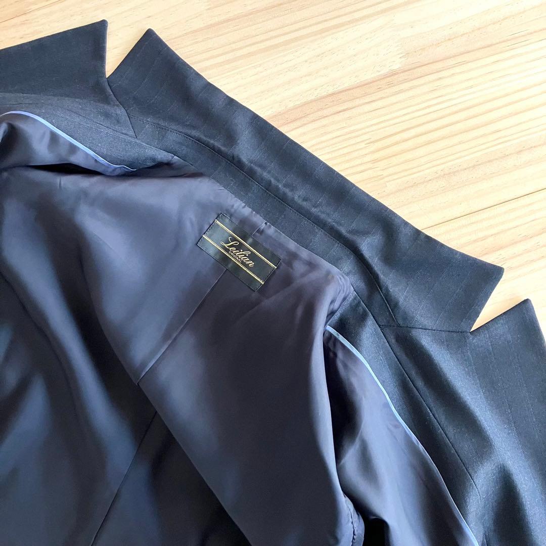 美品 Leilian ウール100% パンツスーツ 13 日本製 ゼニア別注生地