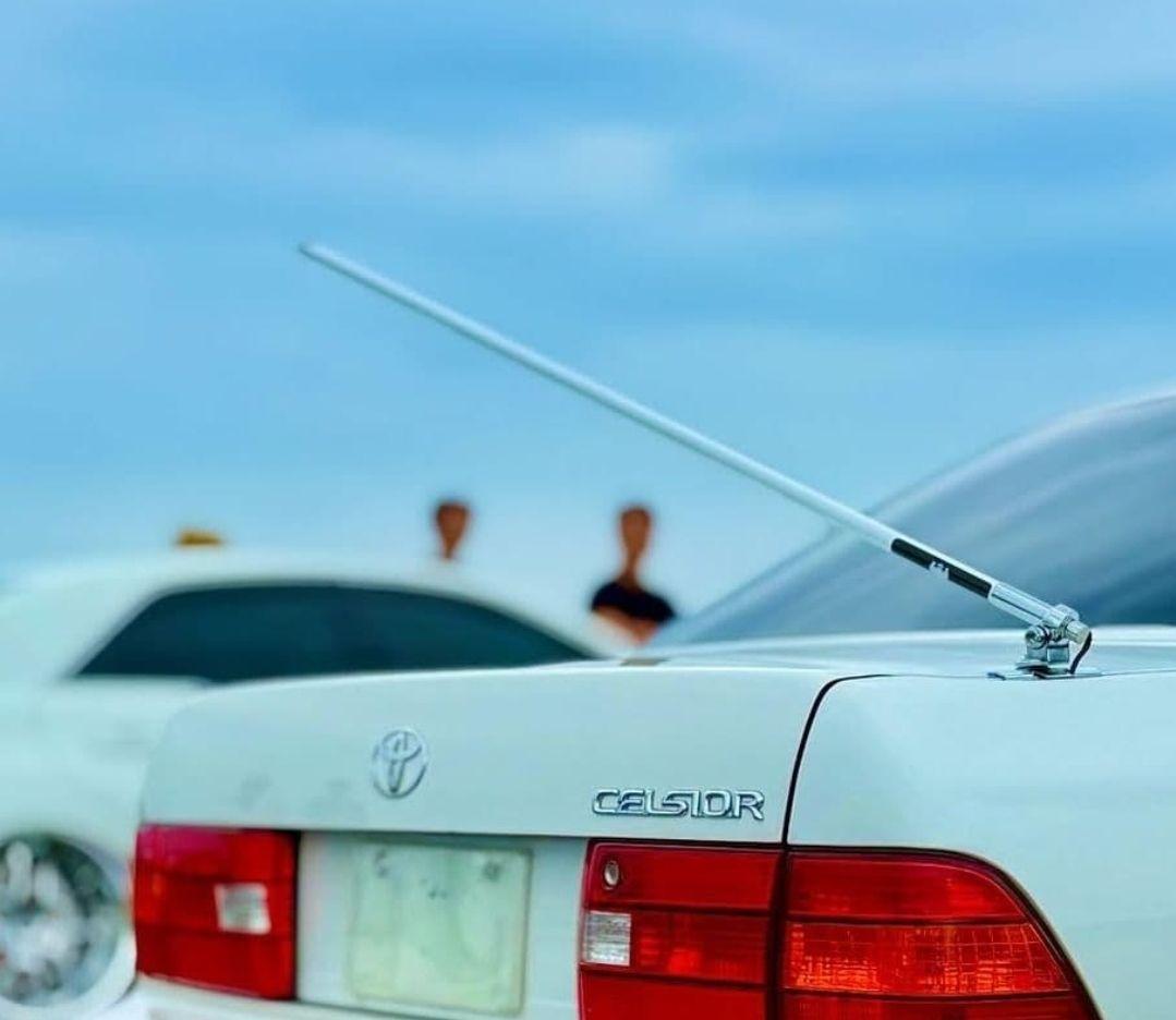 最新！送料込！VIPアンテナ白　本物ジャンクションプロデュース