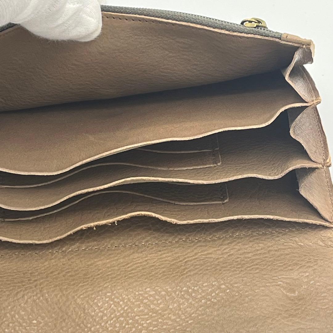 IL BISONTE 長財布 グレージュ　レザー　イルビゾンテ