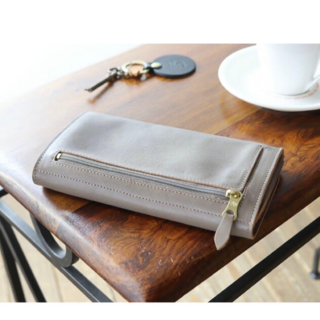 IL BISONTE 長財布 グレージュ　レザー　イルビゾンテ