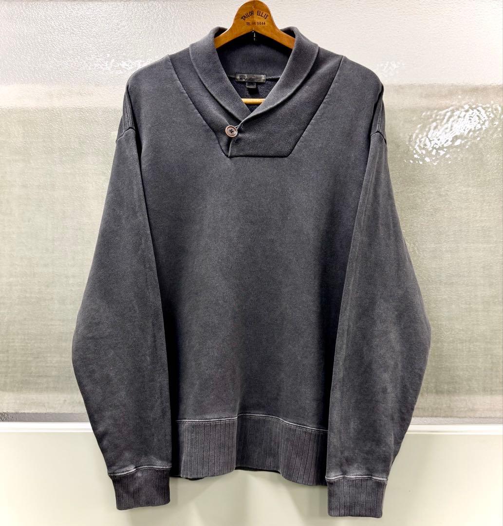 Nigel Cabourn ショールカラースウェットシャツ-ピグメント48