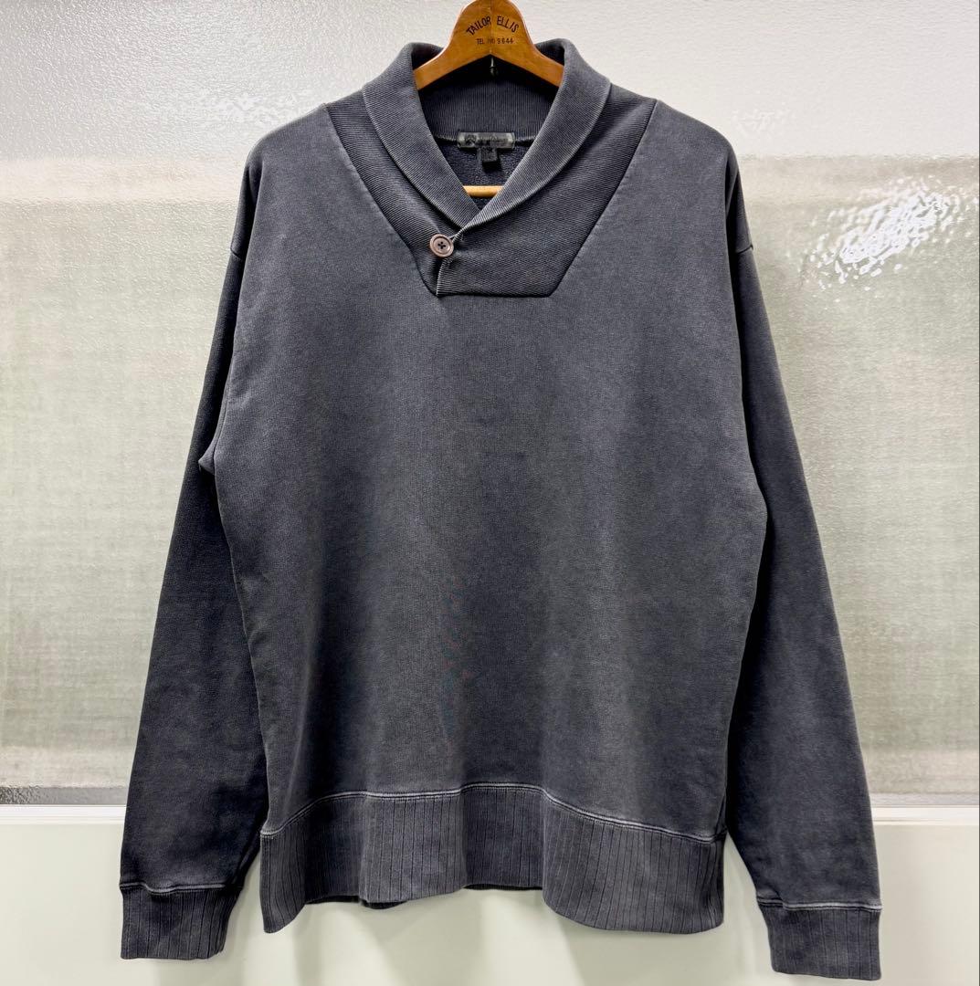 Nigel Cabourn ショールカラースウェットシャツ-ピグメント48