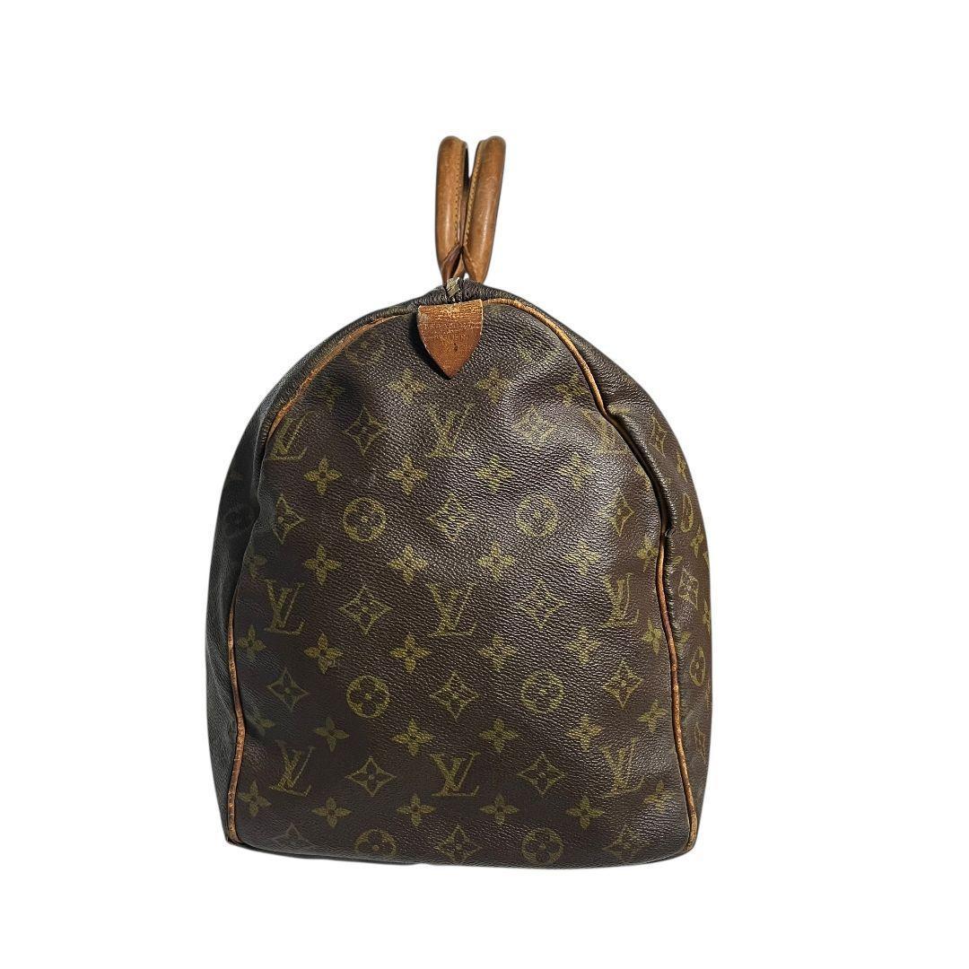 鑑定済　ルイヴィトン　モノグラム　キーポル50　ボストンバッグ　茶　旅行用バッグ