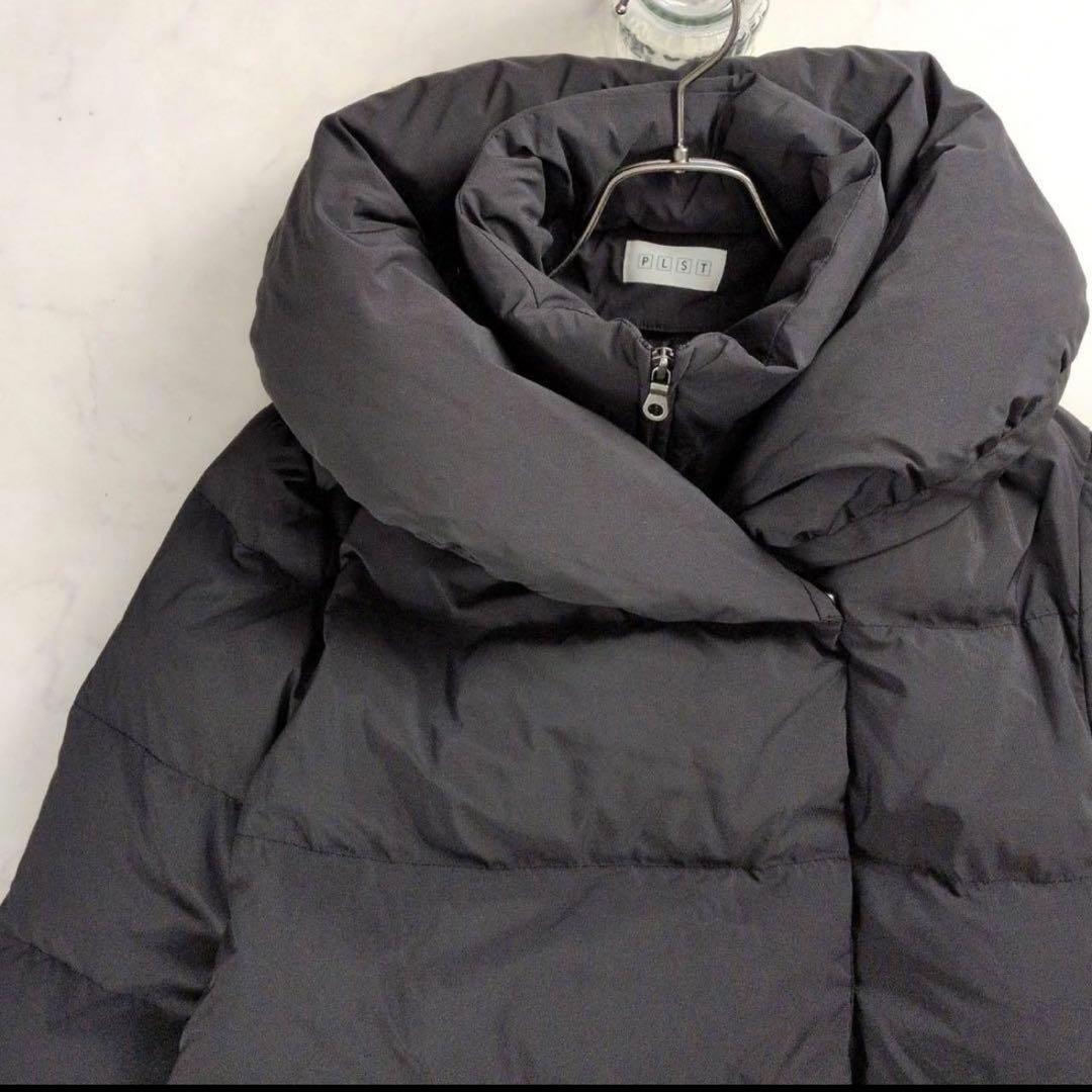 PLST ダウンジャケット 2way XXL ロング ダウンコート 黒Black