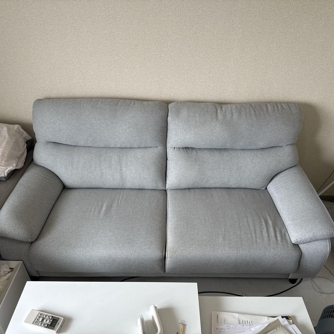 3人掛け布張りソファ(MK02 KD LGY)