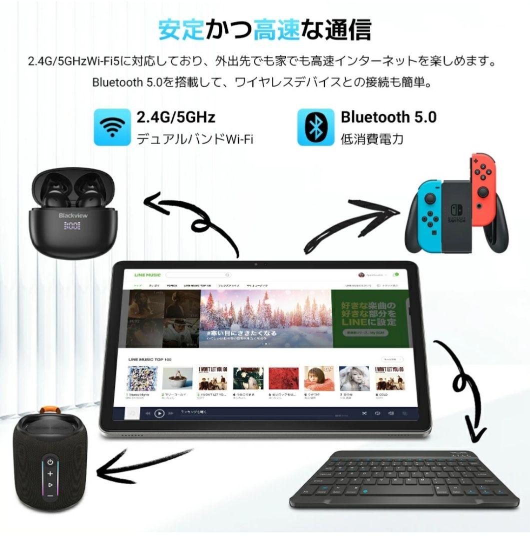 Tabwee T50 11インチ Android16 タブレット 128GB