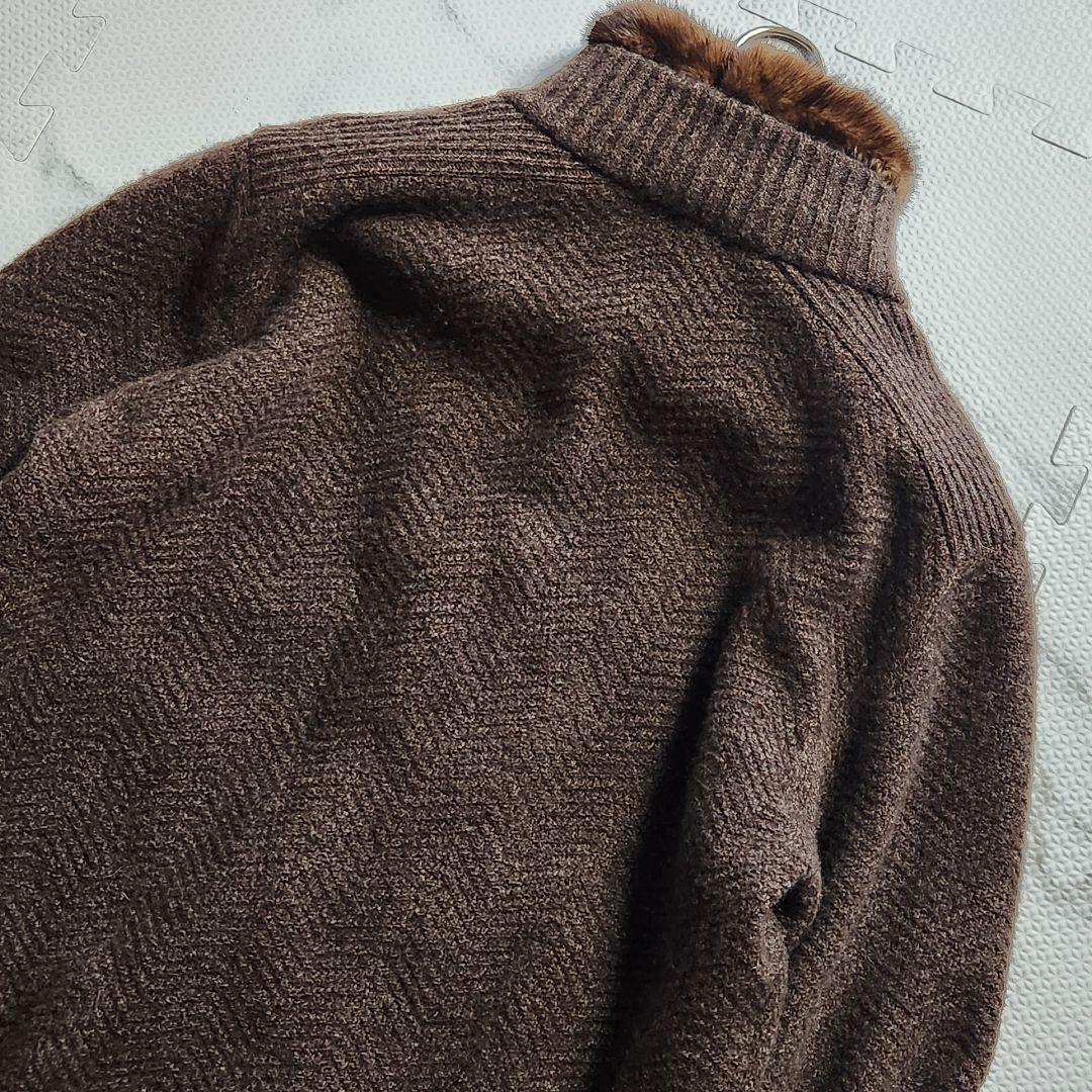 最高級✨ミンクファー ランバン ドライビングジャケット 総カシミヤ ニット