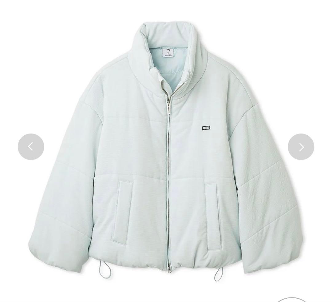 SNIDEL×PUMA 中綿ショートブルゾン ライトブルー