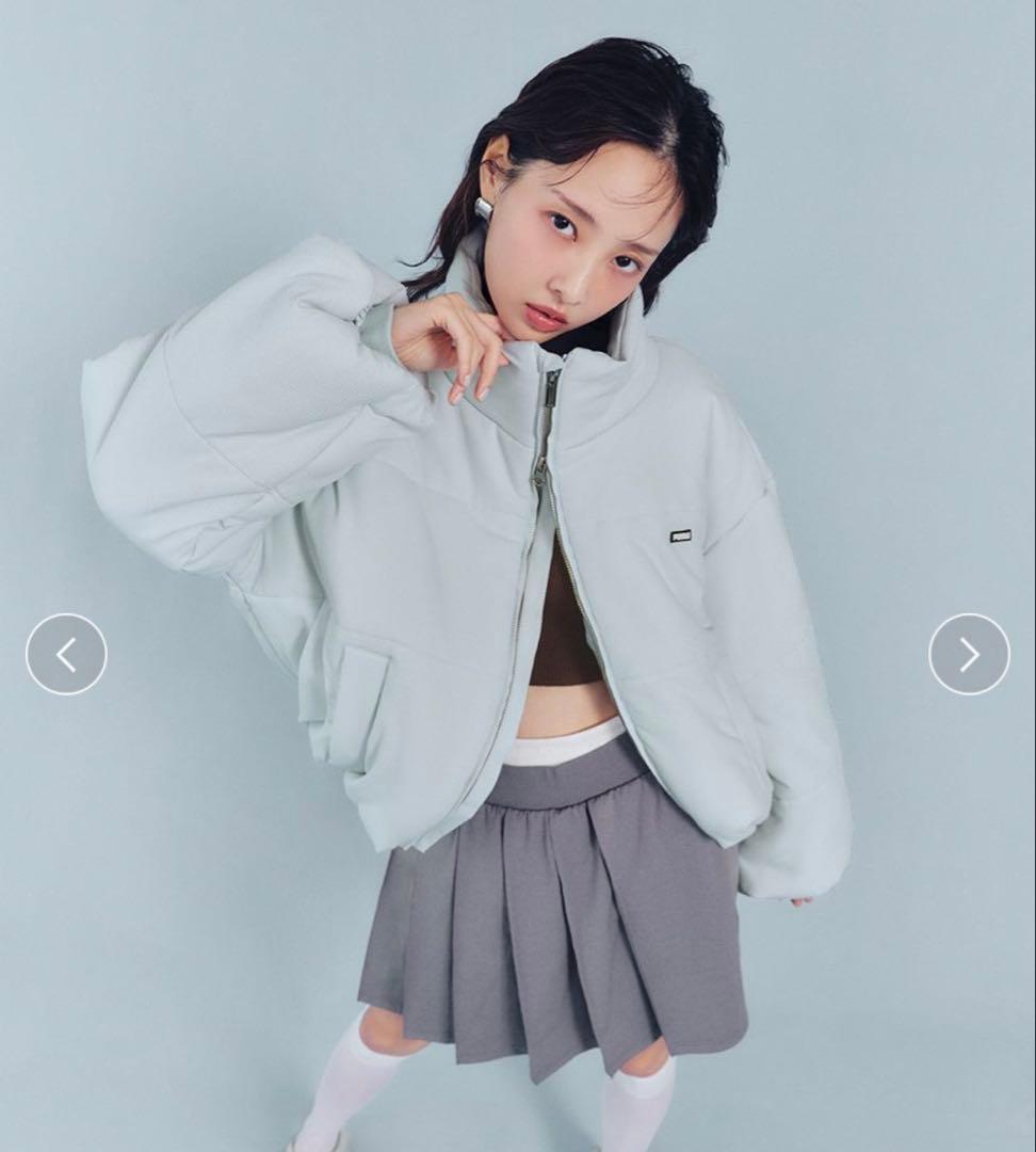 SNIDEL×PUMA 中綿ショートブルゾン ライトブルー