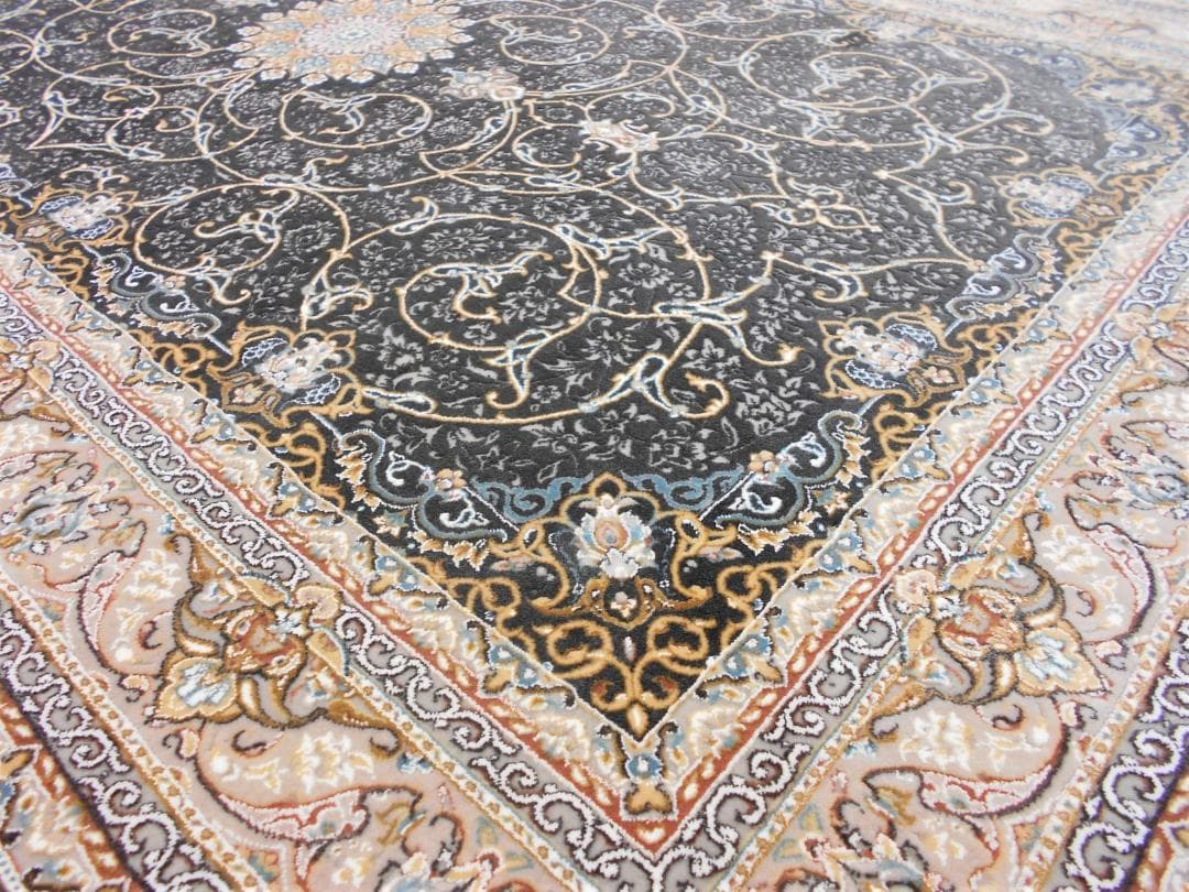 立体柄、144万ノット！本場イラン産 絨毯！200×250cm-38001