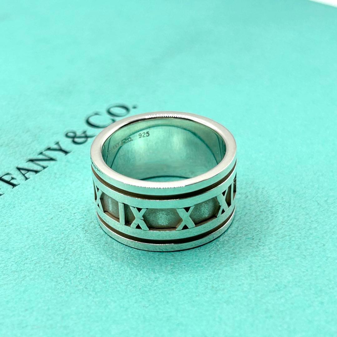 美品　ティファニー　アトラス　リング　ワイド　約18号　シルバー　925