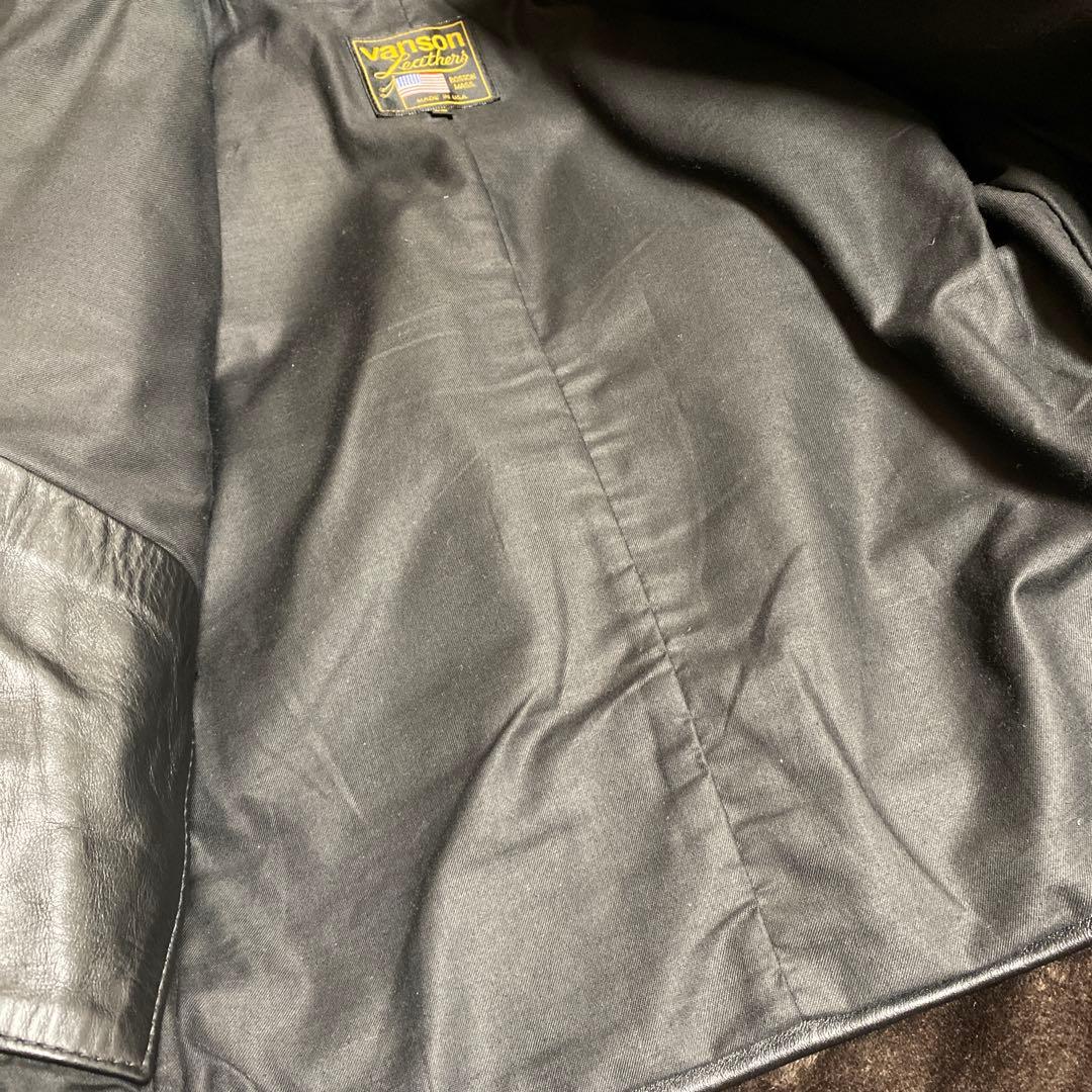 し*お様 VANSON TC レザー　ライダースジャケット　36