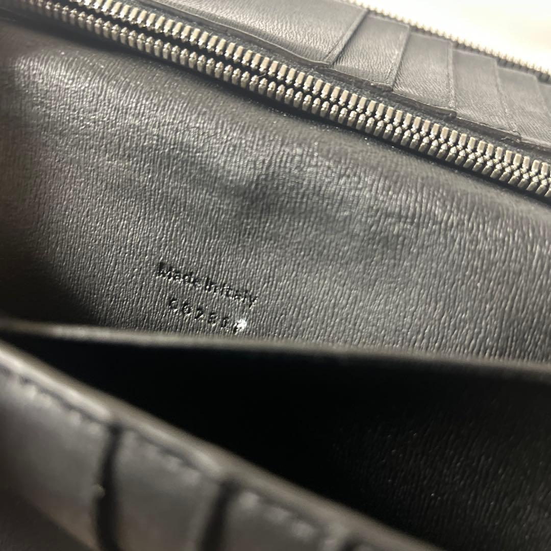 Berluti ブラックレザー長財布 シグネチャー バーティカル ベルルッティ
