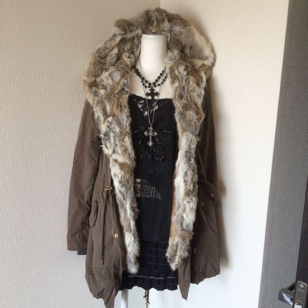 y2k 00s archive グランジフェアリー　ファー付コート　お兄系　平成