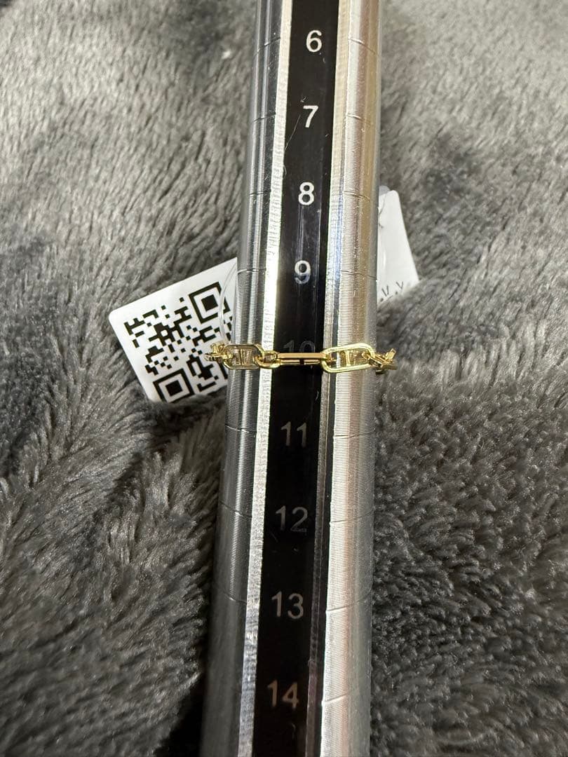 K18 ペーパークリップ アンカー チェーンリング