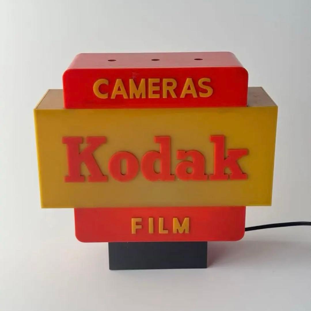 【ヴィンテージ】Kodak コダック 電飾看板 当時物 カメラ屋 動作確認済