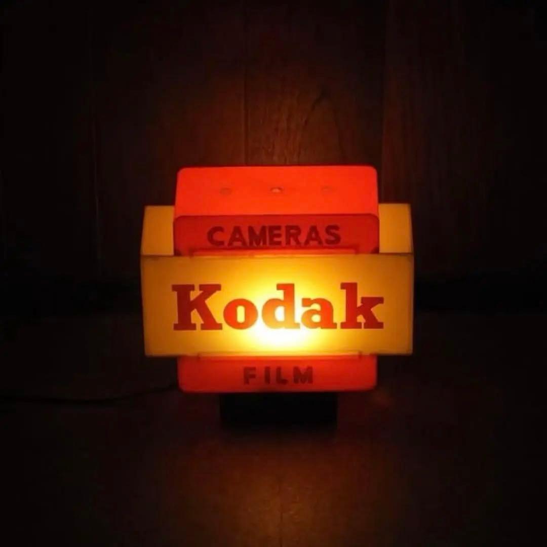 【ヴィンテージ】Kodak コダック 電飾看板 当時物 カメラ屋 動作確認済
