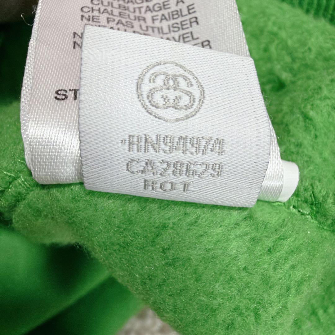 極美品✨stussy ショーンフォント バックプリント グリーン トレーナー M