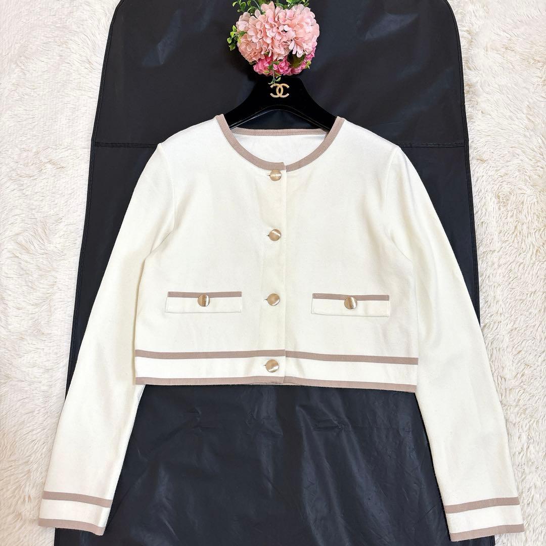 2024年モデル☆フォクシー カーディガンTimeless 金ボタン バイカラー