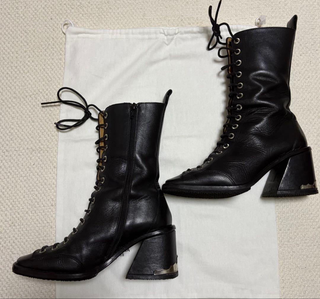 TOGA PULLAトーガプルラ　スクエアトゥロングブーツ 36