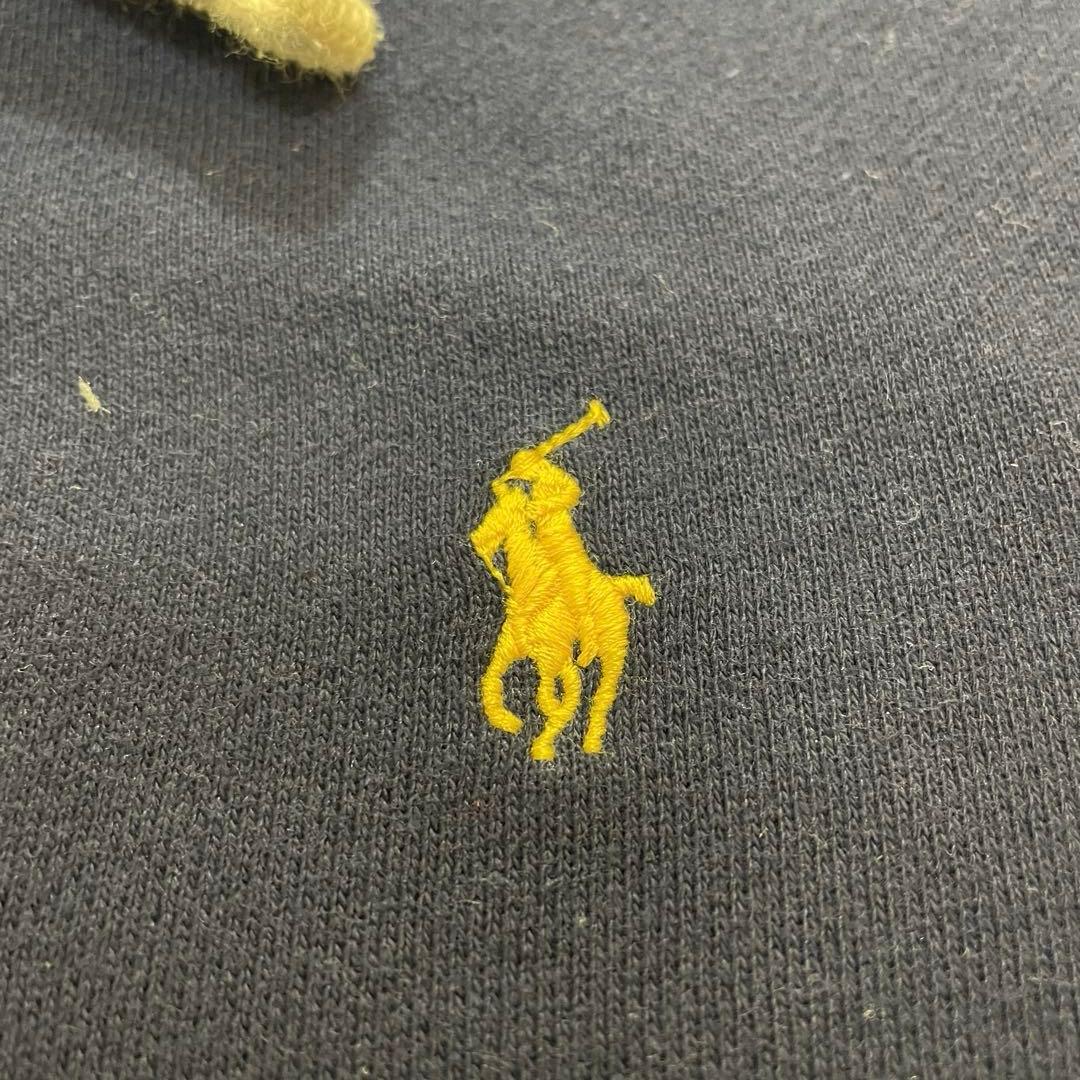 90's ポロバイラルフローレン フルジップパーカー ワンポイント サーマル 紺