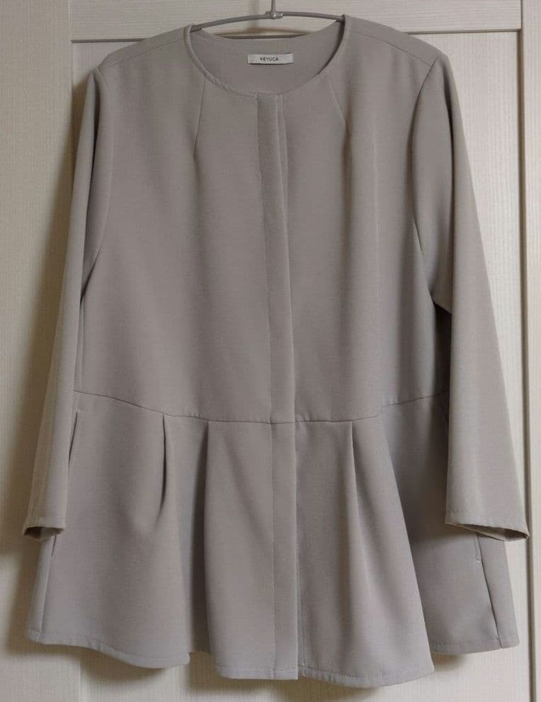 KEYUCA／ケユカ　【すごナノ撥水】ペプラムジャケット&テーパードパンツセット