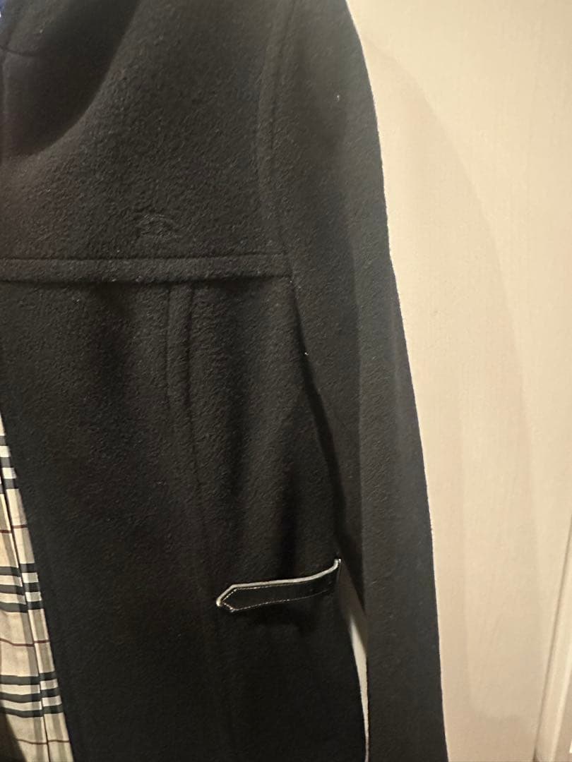 BURBERRY BLUE LABELノバチェック フード ウールコート M