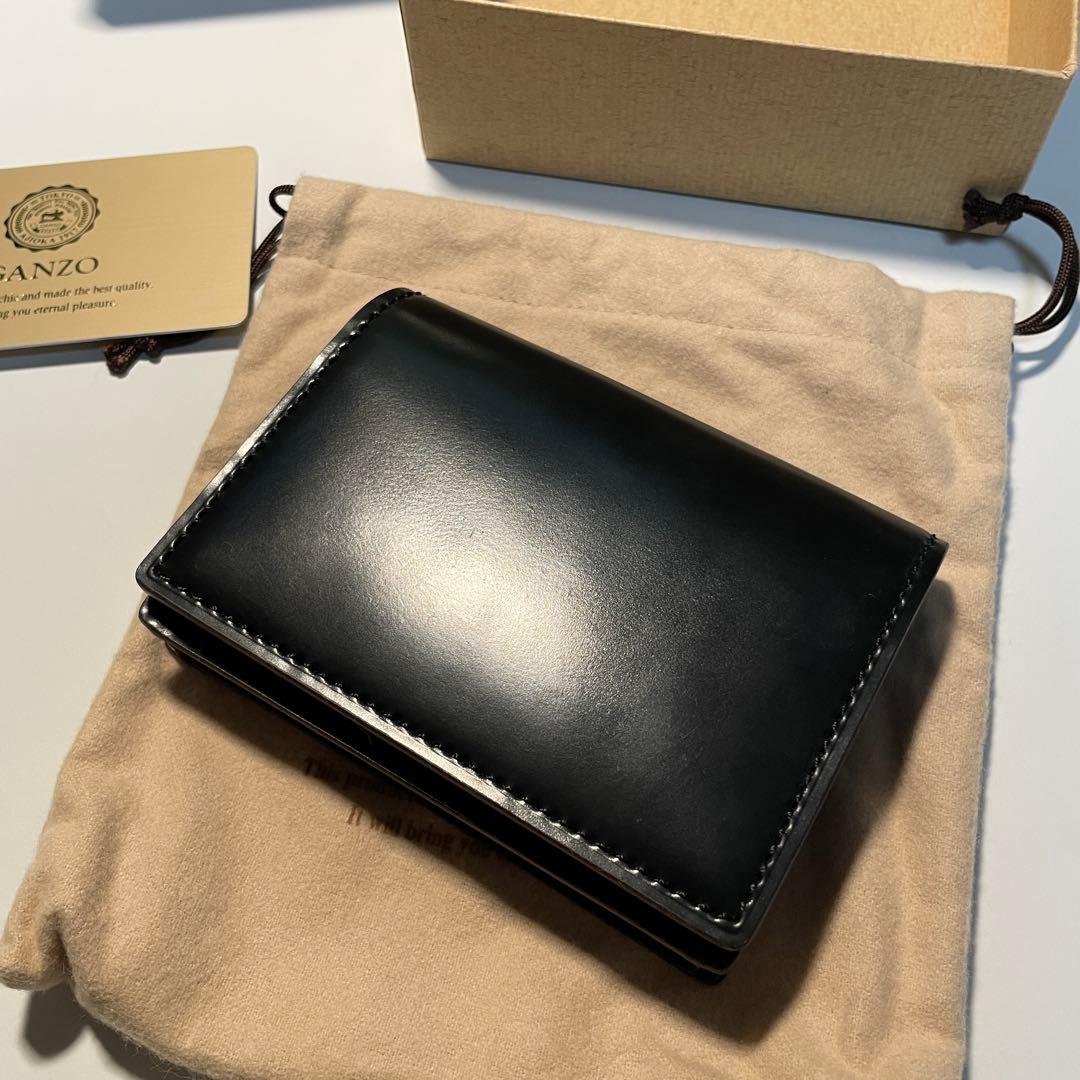 GANZO SHELL CORDOVAN 2 名刺入れ ブラック