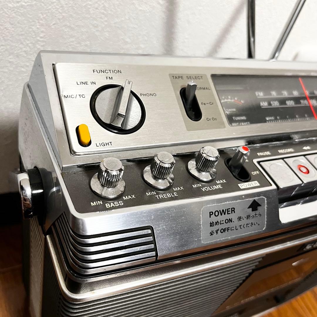【極美品】SONY CF-3800 昭和レトロ 高級ラジカセ 動作品　4スピーカ