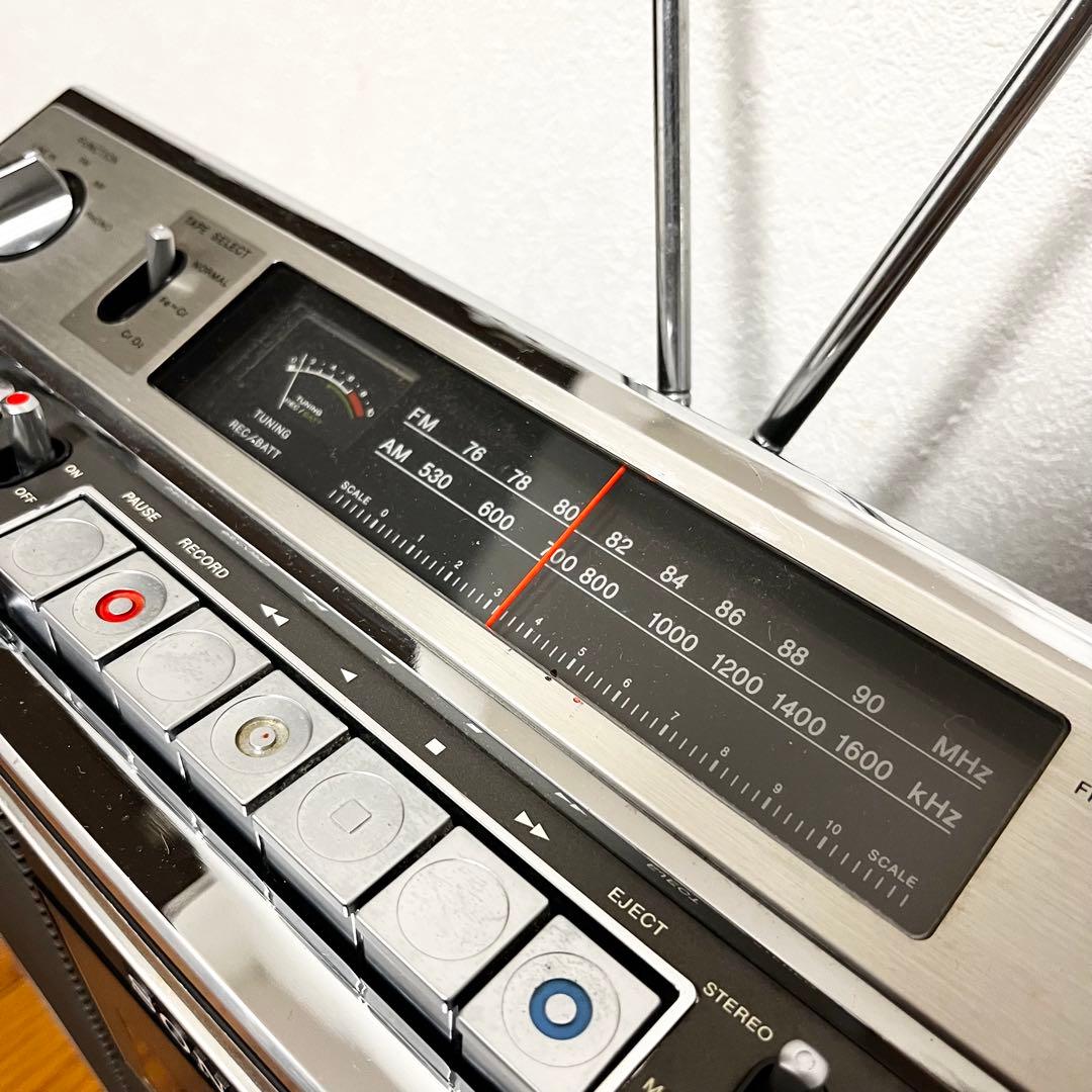 【極美品】SONY CF-3800 昭和レトロ 高級ラジカセ 動作品　4スピーカ