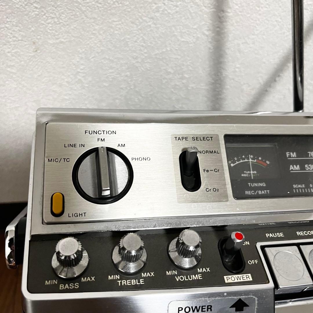 【極美品】SONY CF-3800 昭和レトロ 高級ラジカセ 動作品　4スピーカ