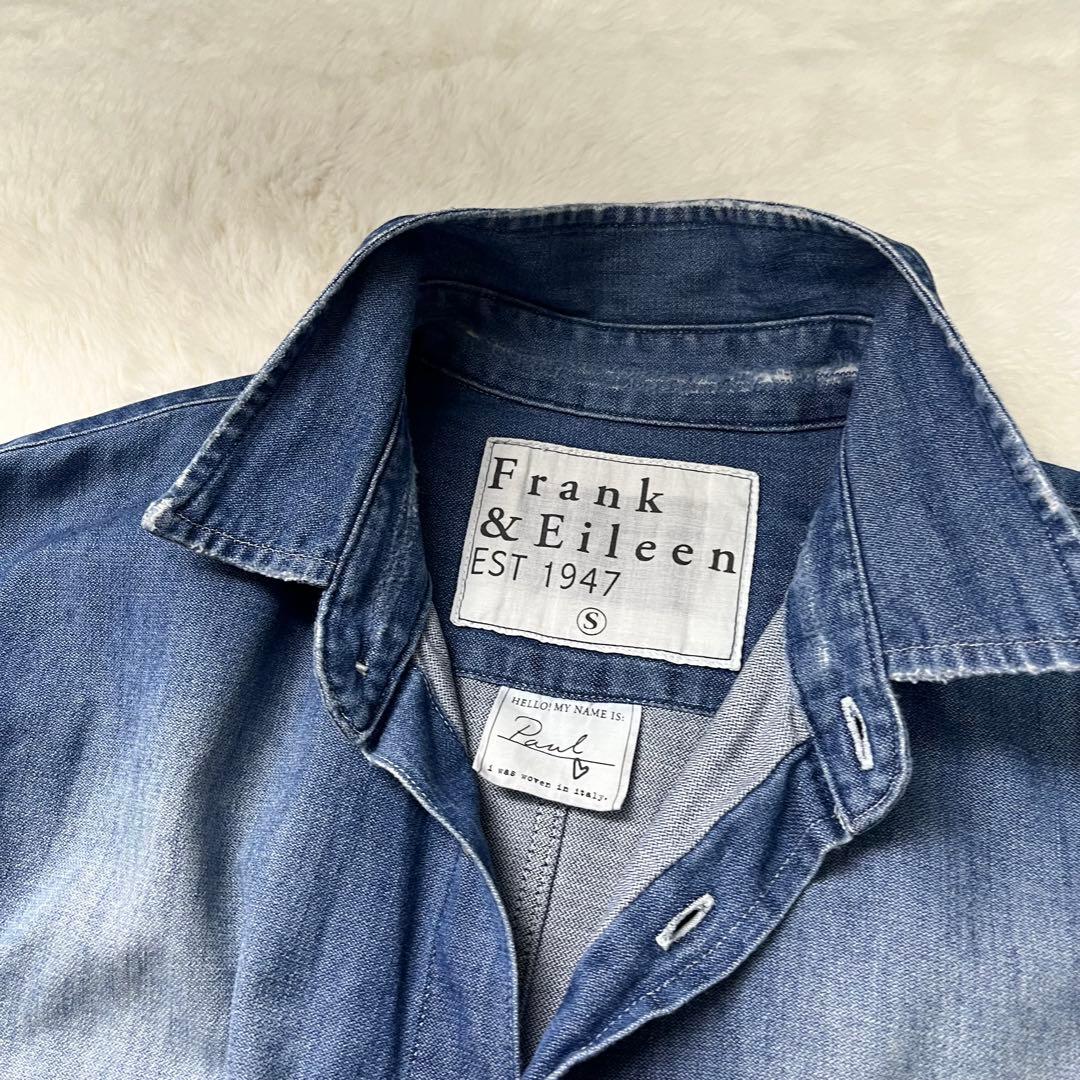 スーフランクアンドアイリーン　PAUL ダメージ加工　デニムシャツ　S