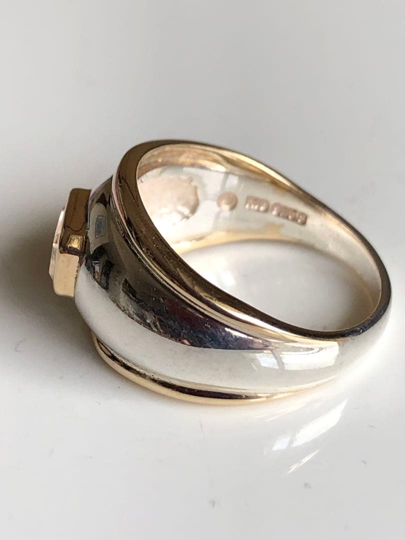 ヴァンドーム青山スターリングシルバー+k10 クリスタルカラーストンリング#13