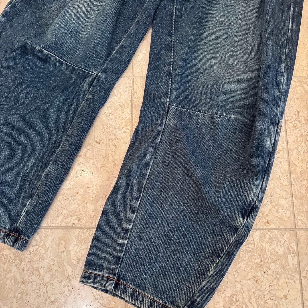 paulinebleu サイドベルトデザインコクーンワイドデニムパンツ　Mサイズ