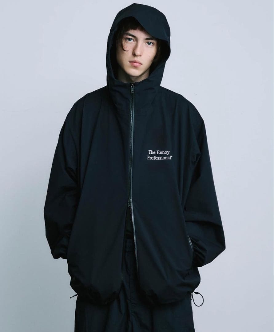 Lサイズ ennoy 3LAYER SHELL HOODIE (BLACK)