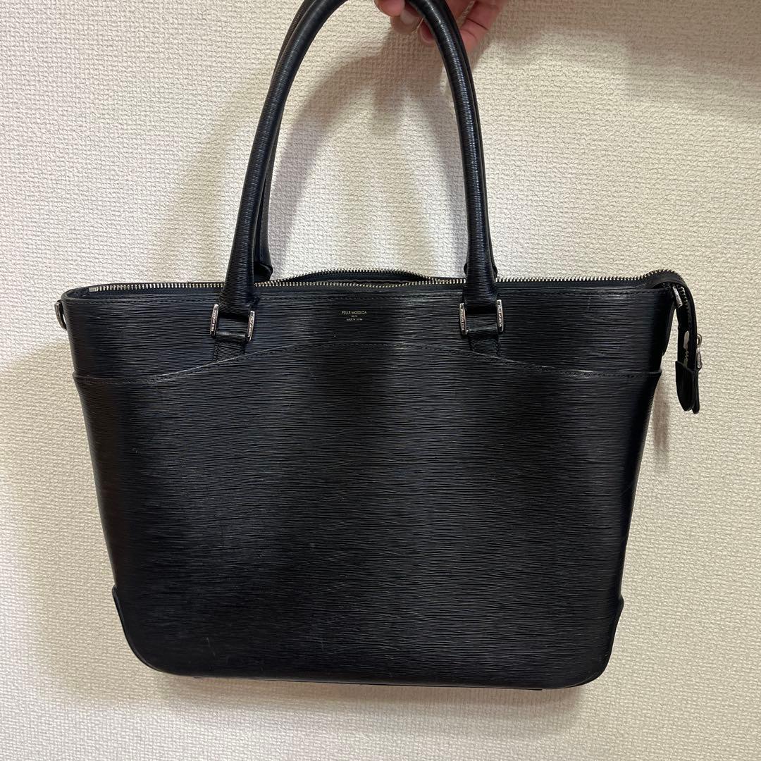 PELLE MORBIDA ブラック トートバッグ