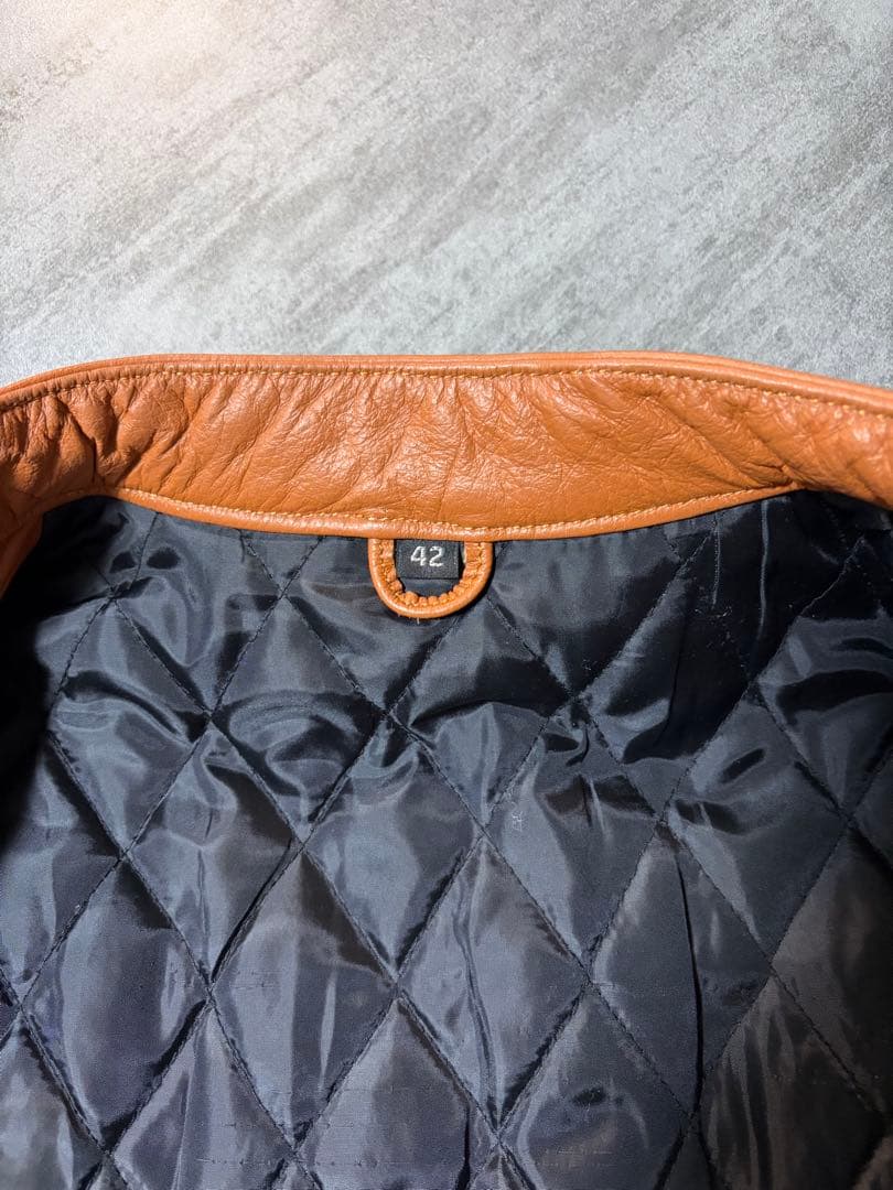 FREEDOM　レザージャケット　ライダース　本革　キャメル