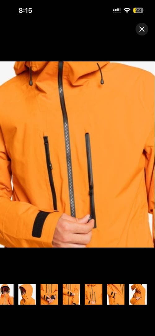 新品QUIKSILVER PRO PATH GORE-TEX 2L M オレンジ