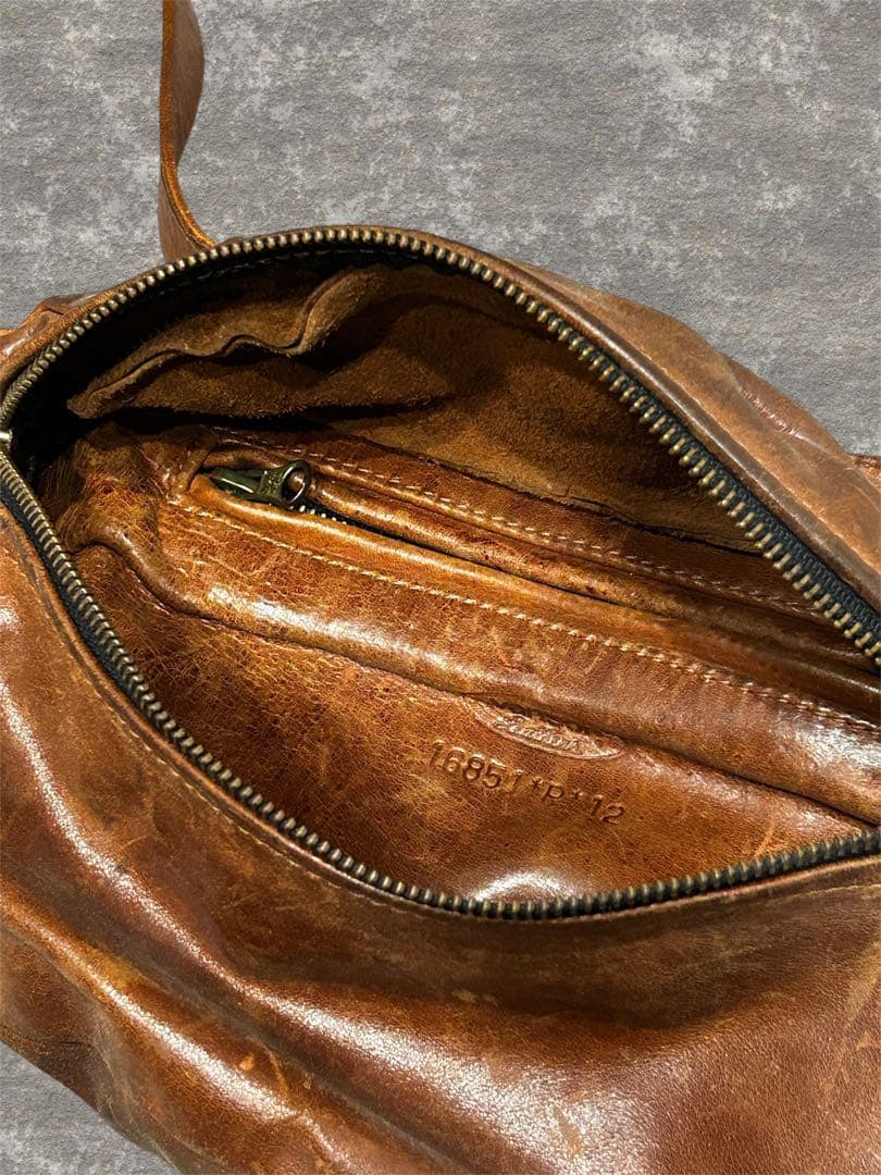 vanson レザー ボディバッグ ショルダーバッグ　ブラウン　アメカジ