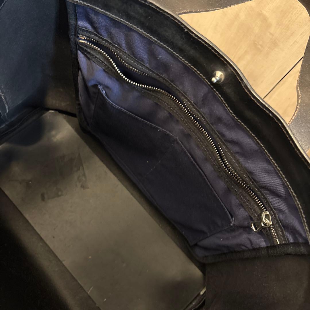 メンズ　黒トートバッグ　beams