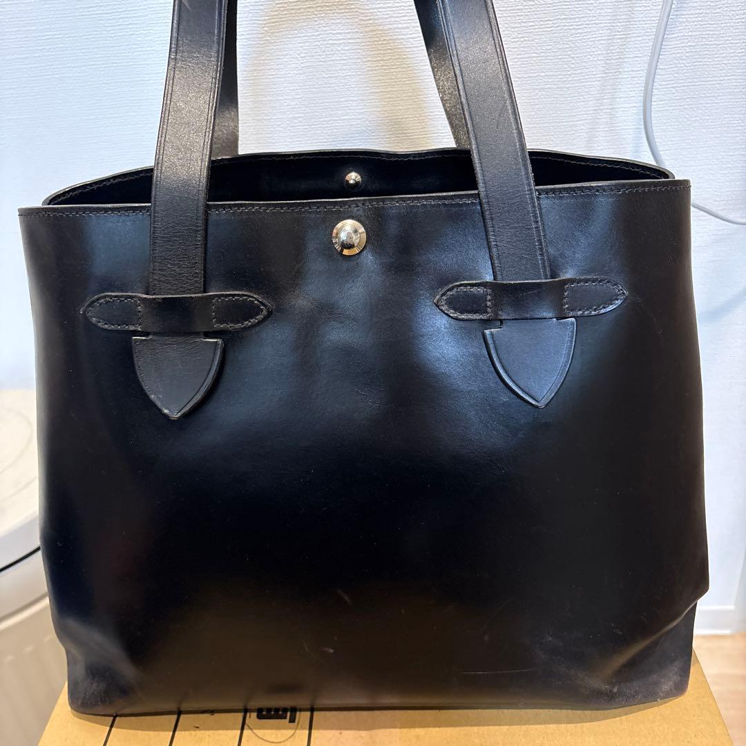 メンズ　黒トートバッグ　beams