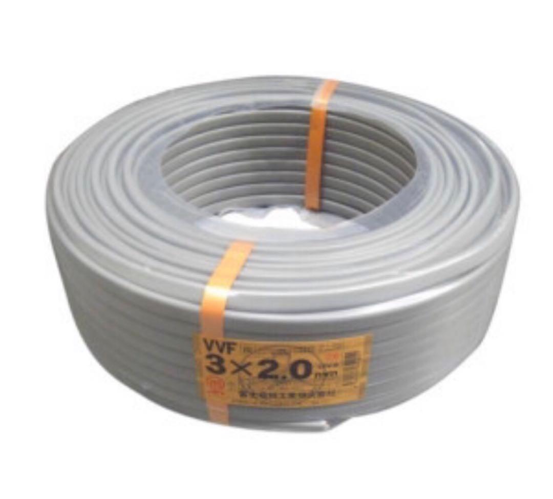 VVF2.0-3c 100m 赤白黒　新品未使用