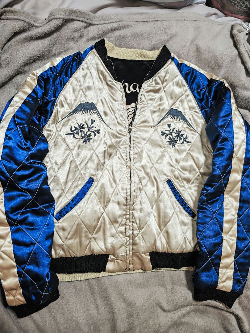 TAILOR トウヨウ 日本限定 スカジャン 虎龍ワシ地図 別珍 サテン