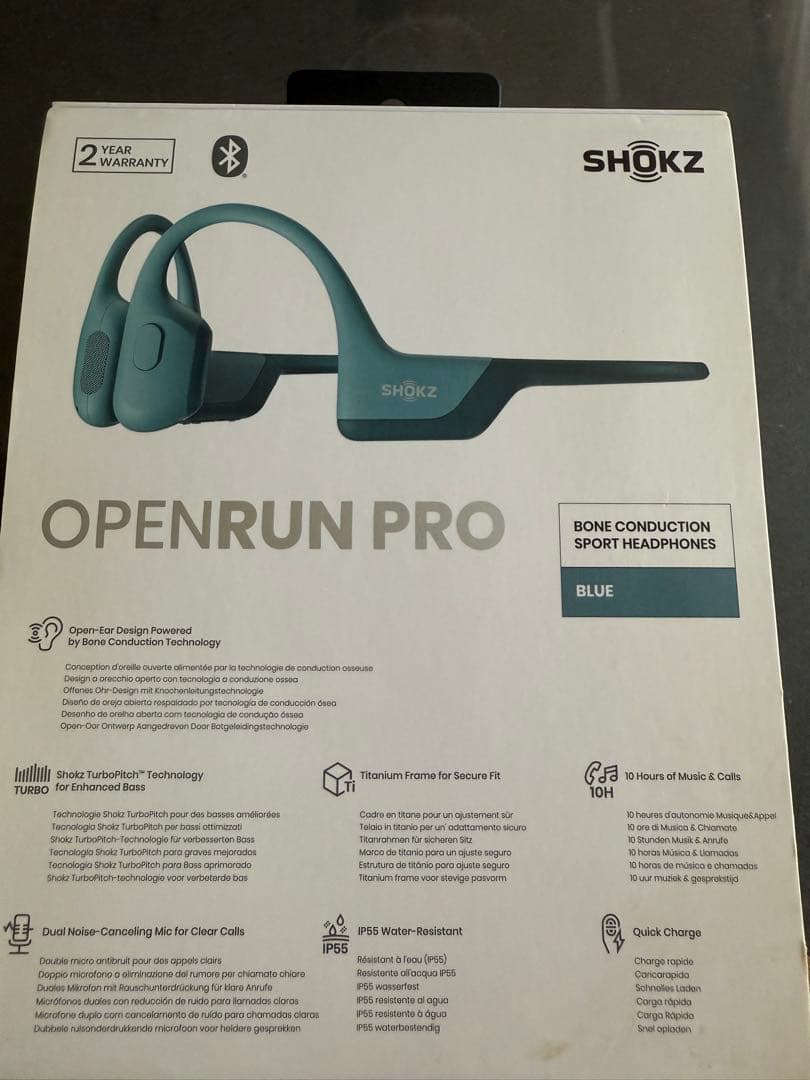 骨伝導イヤホン OPENRUN PRO 青