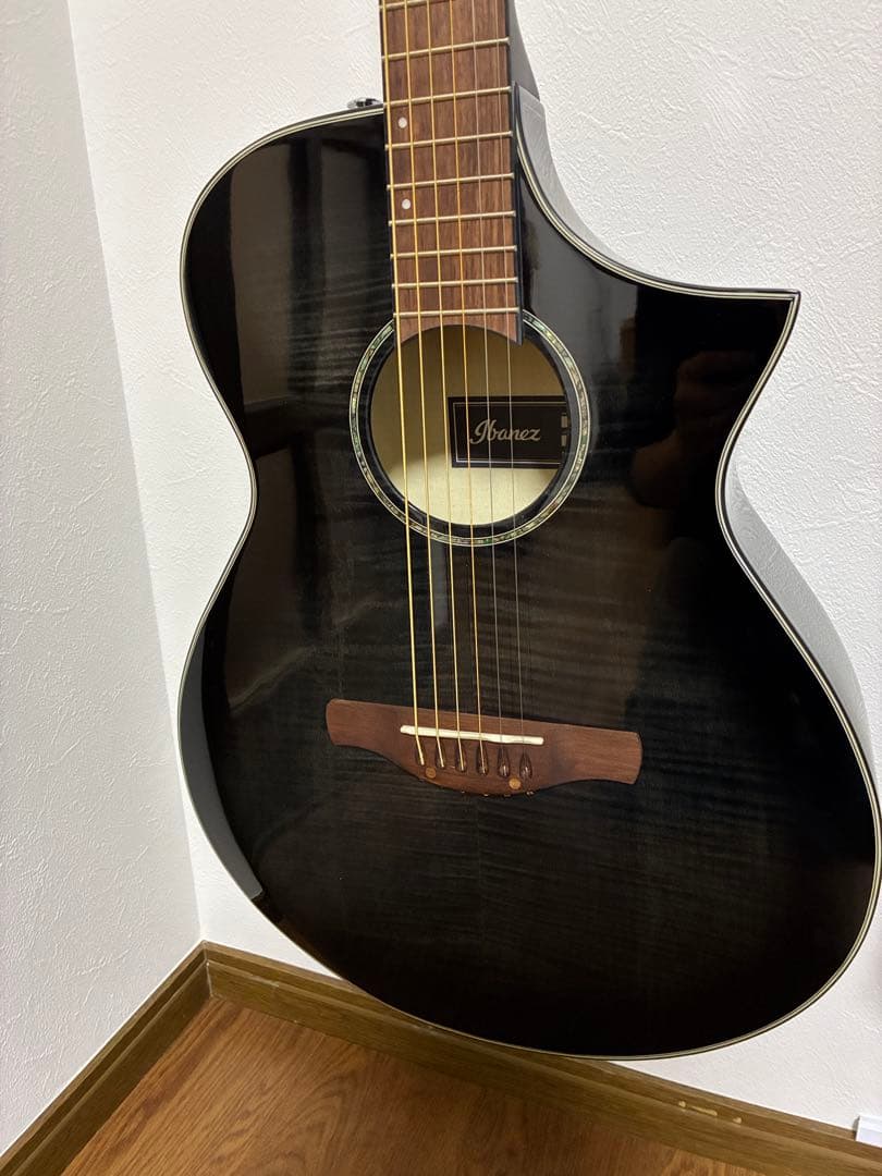 2023.03購入ほぼ未使用Ibanez エレアコブラックAEWC400-TKS