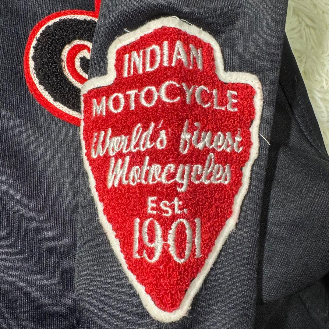 ☆【美品】Indian Motorcycle スタジャン M 刺繍ロゴ☆