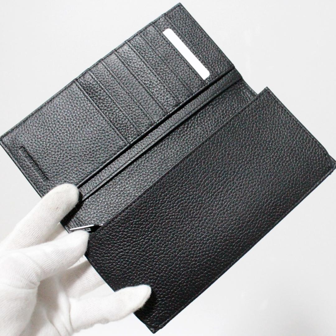 未使用 箱付 エンポリオアルマーニ イーグルエンボスロゴ 長財布 黒