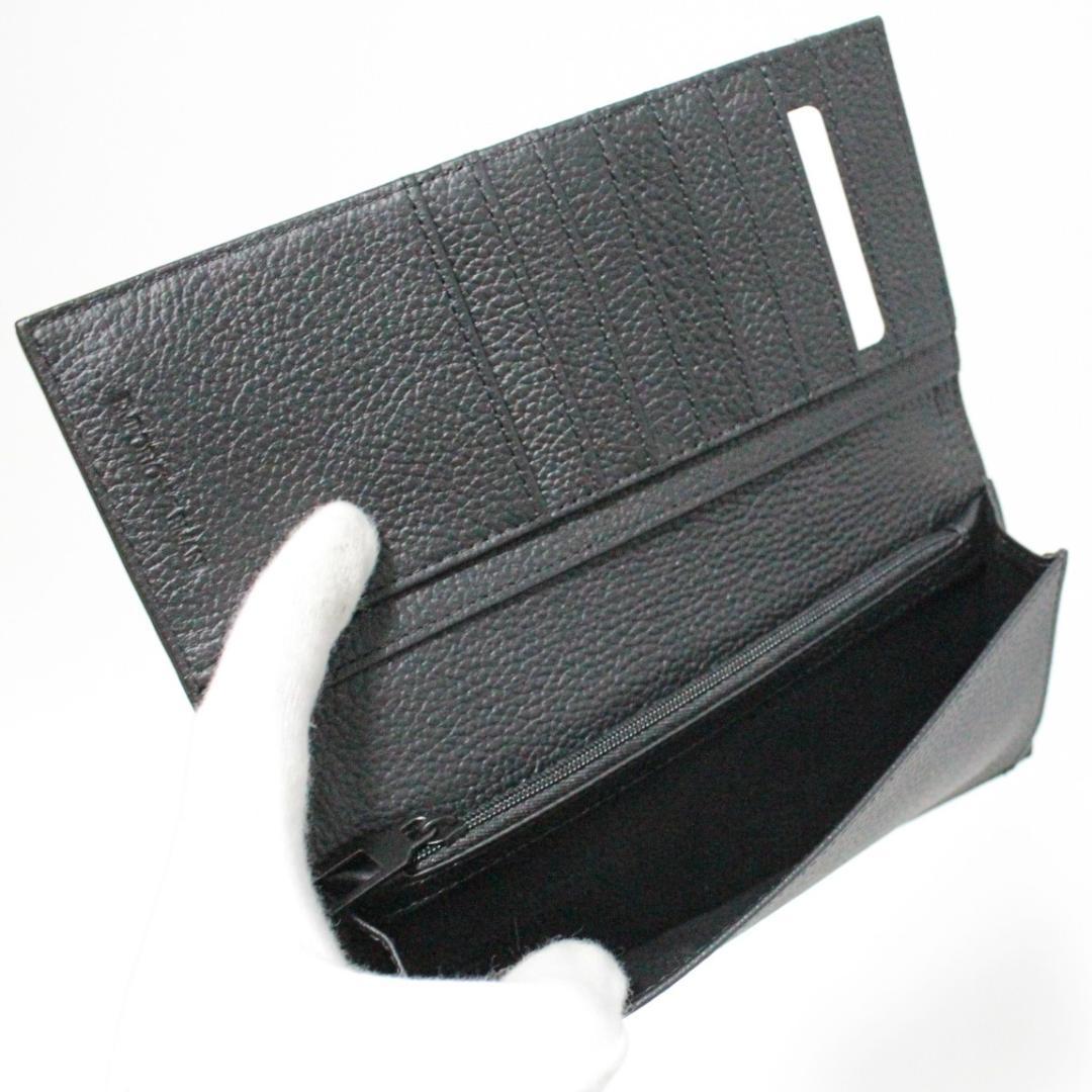 未使用 箱付 エンポリオアルマーニ イーグルエンボスロゴ 長財布 黒